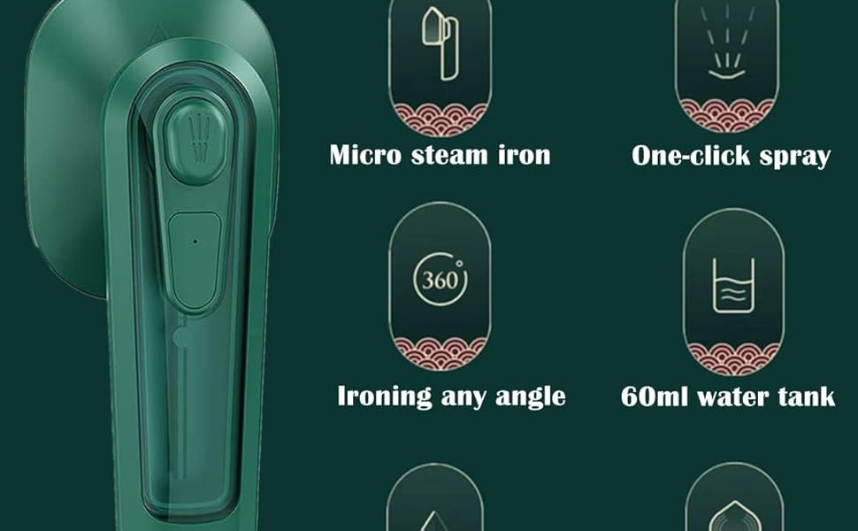 Iron-Travel Steamer Iron for Clothes , Portable Handheld Iron