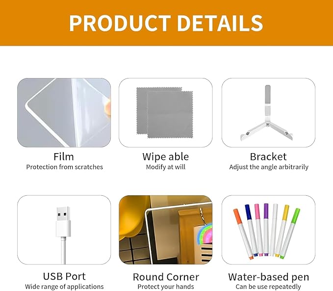 GlowBoard™ LED Acrylic Drawing Board - Draw, Write & Light Up Creativity!