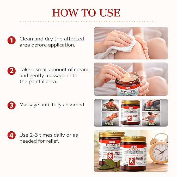 Japanese Soothing Massage Gel — Joint & Muscle Pain Relief Cream