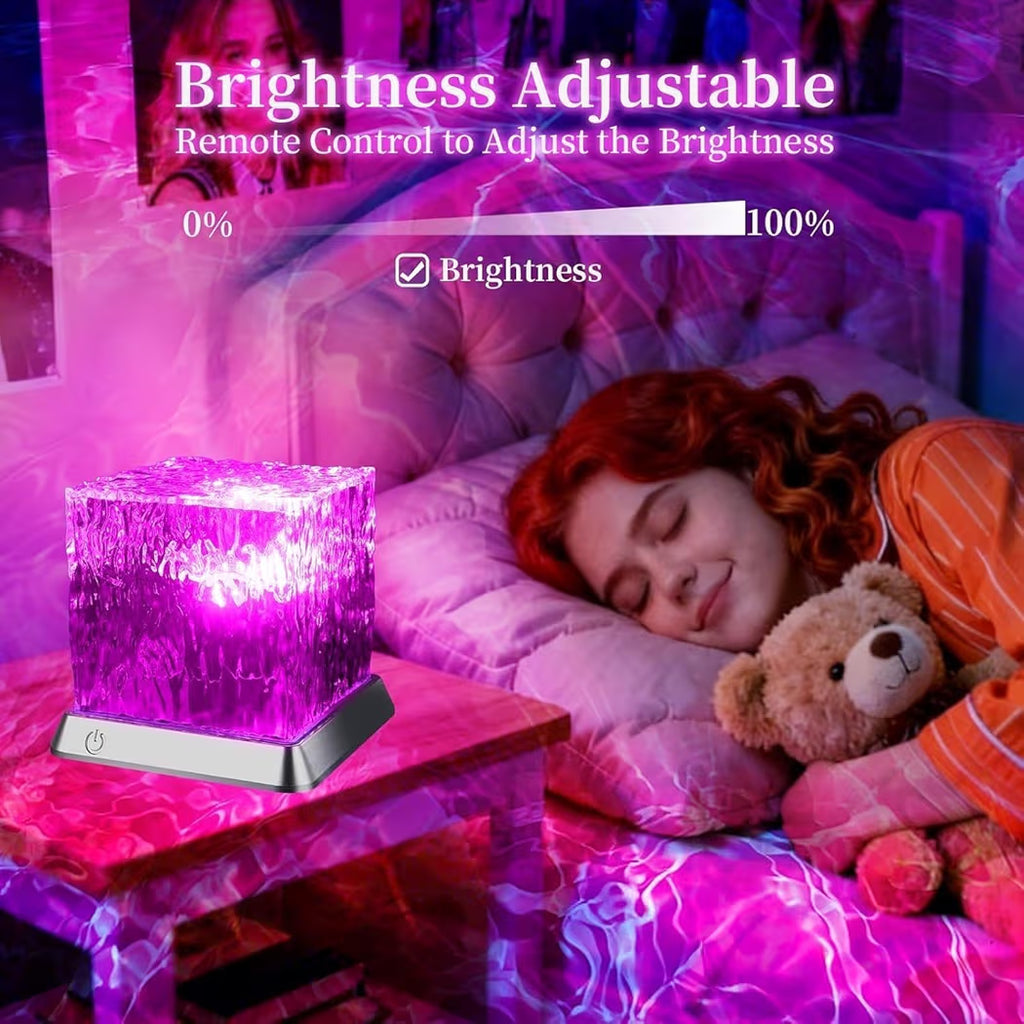 Ocean Wave Aurora Projector - 16 Colour Crystal Cube Night Light