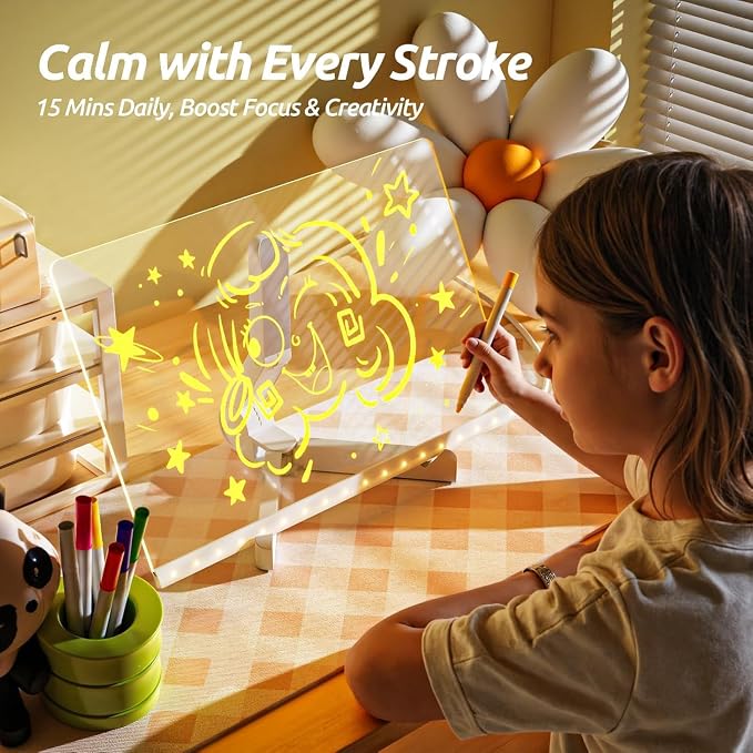 GlowBoard™ LED Acrylic Drawing Board - Draw, Write & Light Up Creativity!