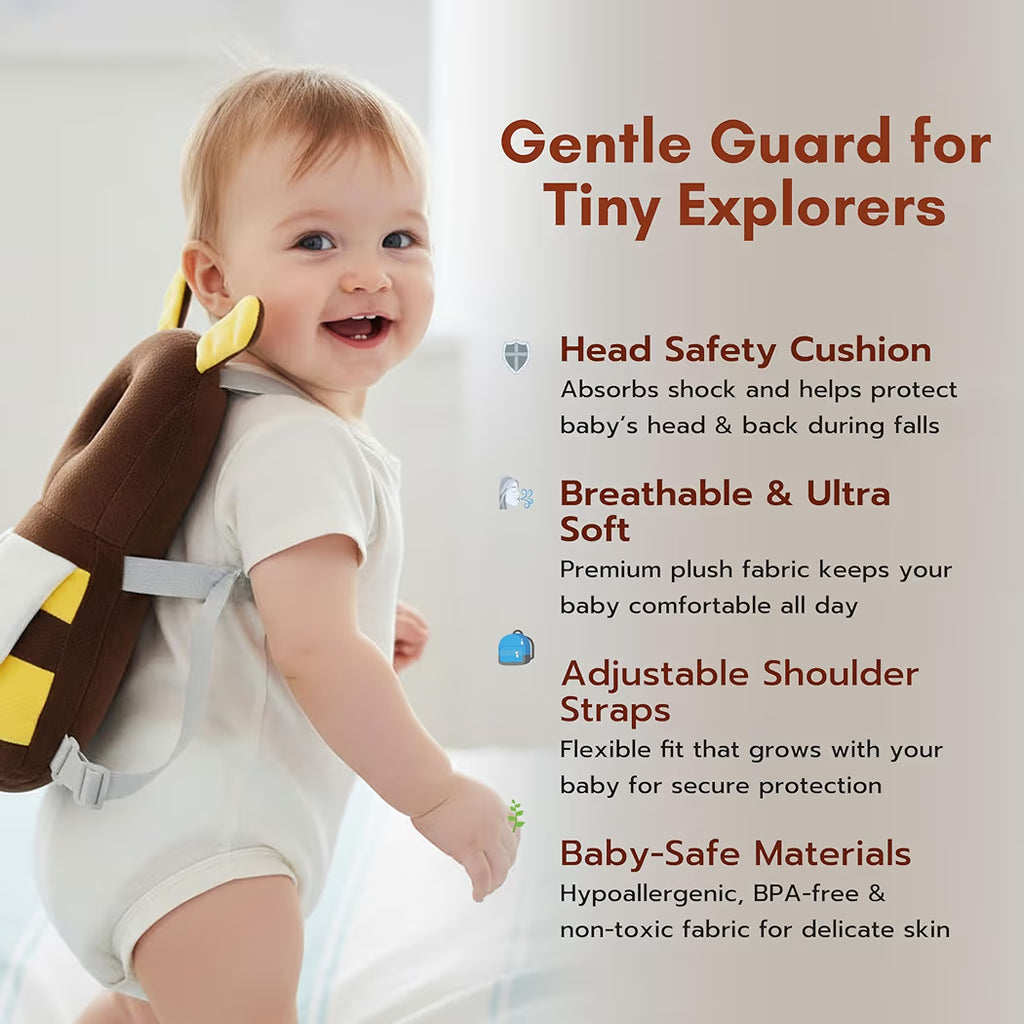 Baby Head Protection Backpack – Anti-Fall Safety Cushion for Babies