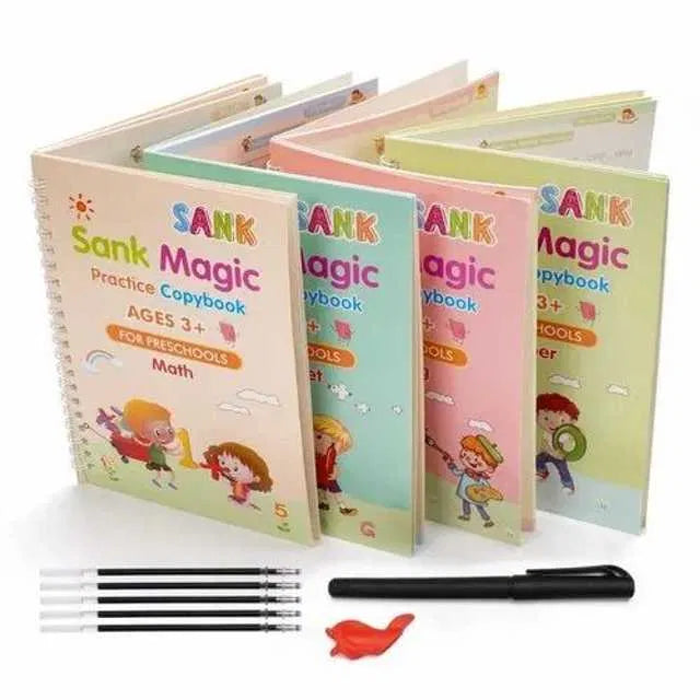 Magic Reusable Copybook set (10 Refill+magic pen with holder)