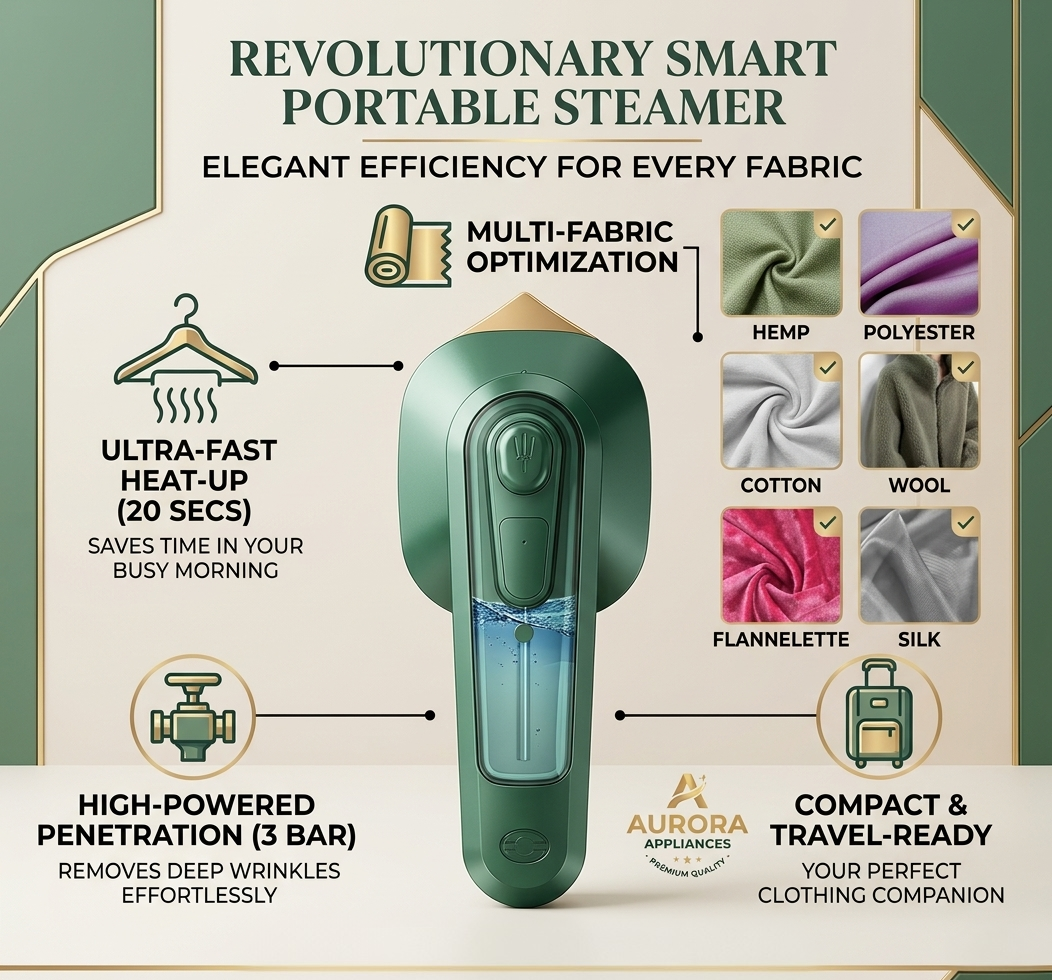 Iron-Travel Steamer Iron for Clothes , Portable Handheld Iron