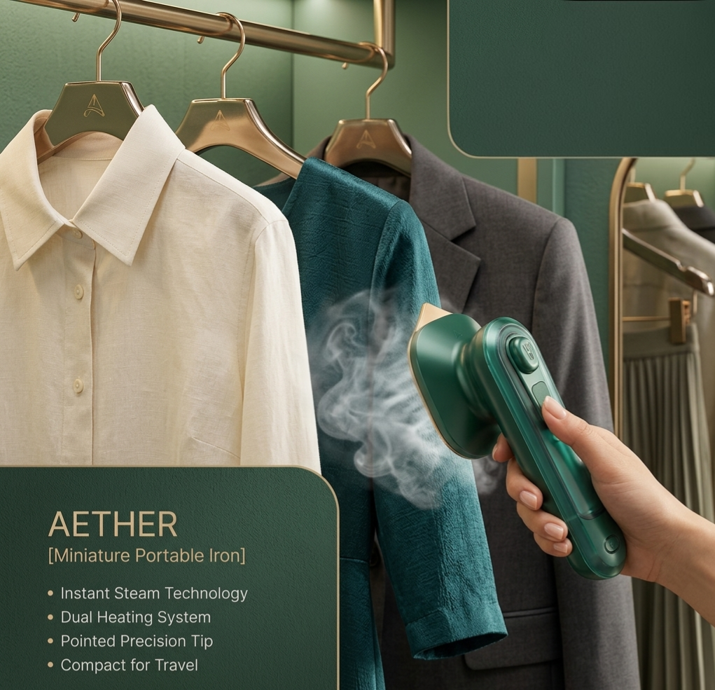 Iron-Travel Steamer Iron for Clothes , Portable Handheld Iron
