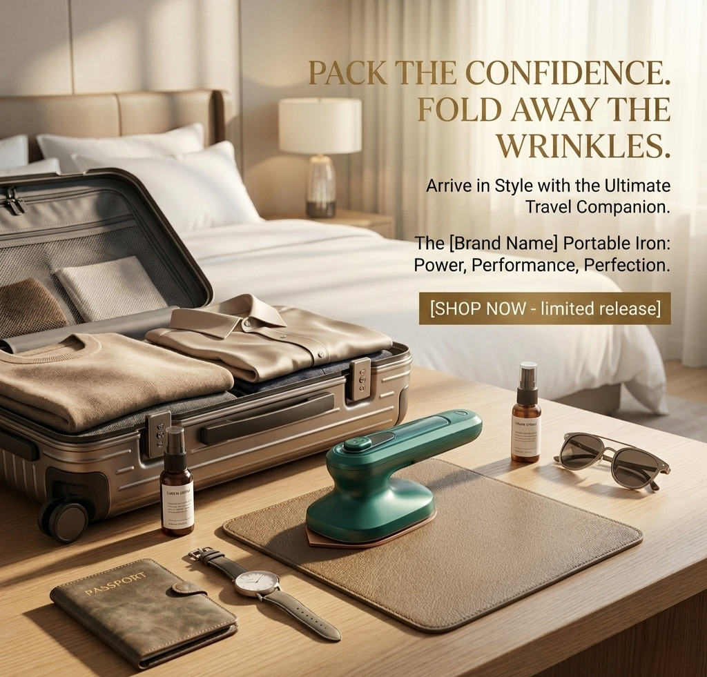 Iron-Travel Steamer Iron for Clothes , Portable Handheld Iron